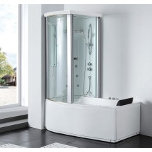 Акриловая ванна с душевой кабиной Gemy 170х85 G8040 B L с гидромассажем