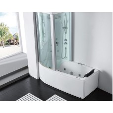 Акриловая ванна с душевой кабиной Gemy 170х85 G8040 B L с гидромассажем