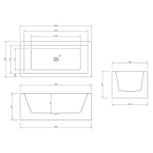 Акриловая ванна Abber 160х80 AB9406-1.6 без гидромассажа