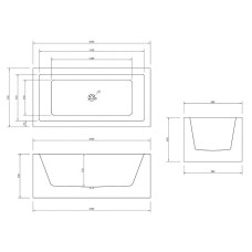 Акриловая ванна Abber 160х80 AB9406-1.6 без гидромассажа