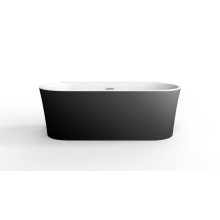 Акриловая ванна BelBagno 170x80 BB409-1700-800-W/NM Черная Белая без гидромассажа