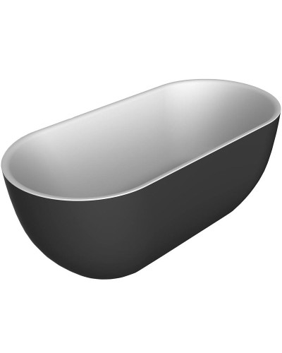 Акриловая ванна BelBagno 150x80 BB70-1500-800-W/NM Черная Белая без гидромассажа