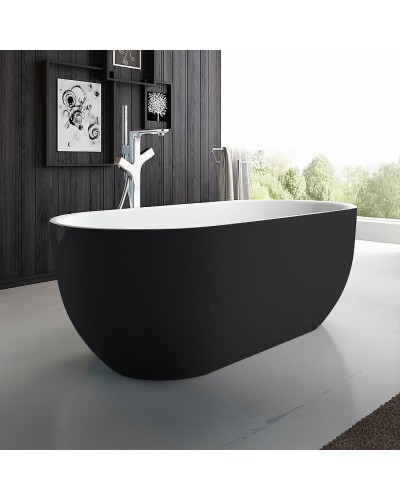 Акриловая ванна BelBagno 170x80 BB70-1700-800-W/NM Черная Белая без гидромассажа