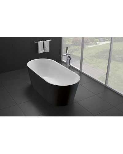 Акриловая ванна BelBagno 170x80 BB71-1700-NERO-W0 Черная Белая без гидромассажа