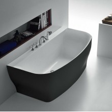 Акриловая ванна BelBagno 165x78 BB74-NERO-W0 Черная Белая без гидромассажа