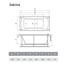 Акриловая ванна Relisan Sabrina 170x70 Гл000024804 без гидромассажа