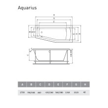 Акриловая ванна Relisan Aquarius 170x70 R Гл000023278 без гидромассажа