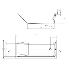 Акриловая ванна 180х80 см Cersanit Crea WP-CREAx180