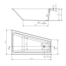 Акриловая ванна 160х100 см R Cersanit Crea WA-CREAx160-R