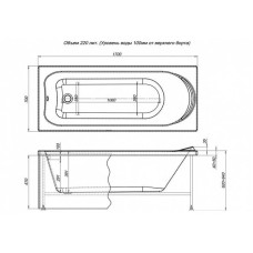 Акриловая ванна 170x70 см Aquanet Nord 00242400