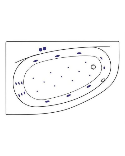 Акриловая ванна Excellent Kameleon 170x110 L WAEX.KML17.ULTRA.BR с гидромассажем