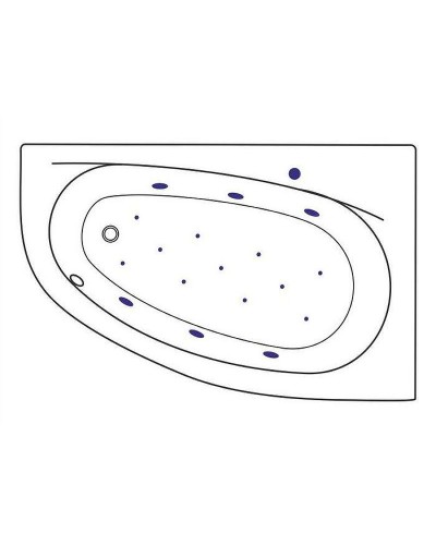 Акриловая ванна Excellent Kameleon 170x110 R WAEX.KMP17.RELAX.GL с гидромассажем