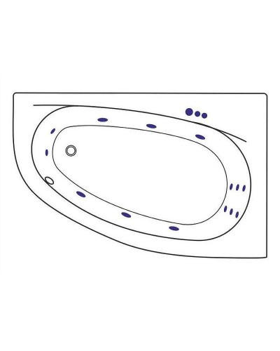 Акриловая ванна Excellent Kameleon 170x110 R WAEX.KMP17.SMART.GL с гидромассажем