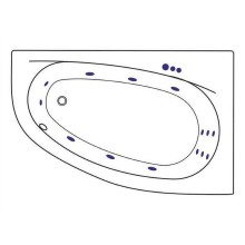 Акриловая ванна Excellent Kameleon 170x110 R WAEX.KMP17.SMART.BR с гидромассажем