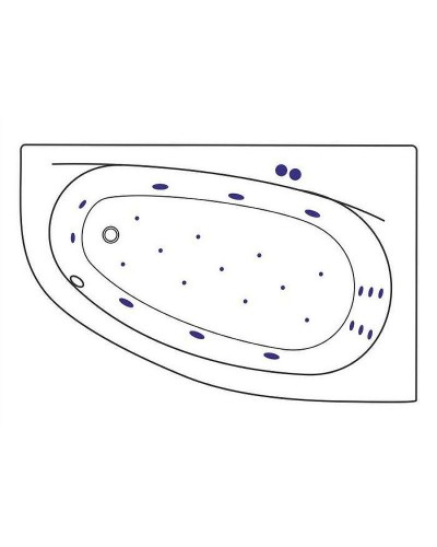 Акриловая ванна Excellent Kameleon 170x110 R WAEX.KMP17.ULTRA.BR с гидромассажем