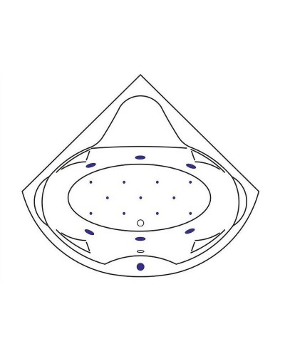 Акриловая ванна Excellent Konsul 150x150 WAEX.KON15.RELAX.BR с гидромассажем