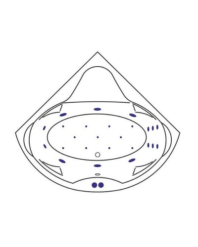 Акриловая ванна Excellent Konsul 150x150 WAEX.KON15.ULTRA.GL с гидромассажем