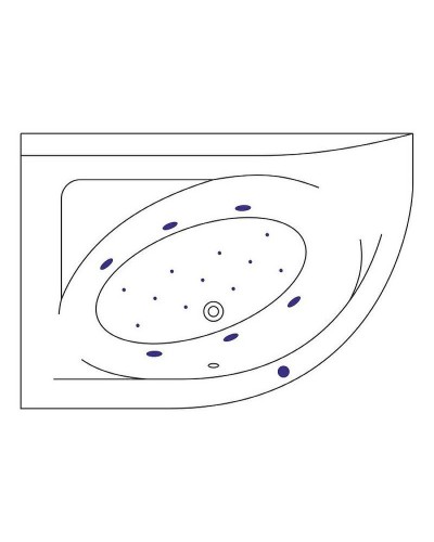Акриловая ванна Excellent Aquarella 150x100 L WAEX.ARL15.RELAX.BR с гидромассажем