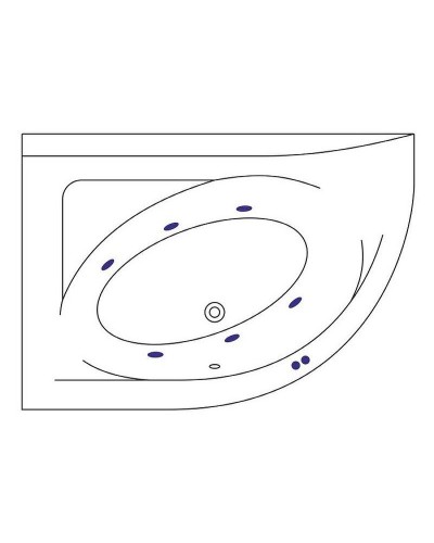 Акриловая ванна Excellent Aquarella 150x100 L WAEX.ARL15.SOFT.GL с гидромассажем