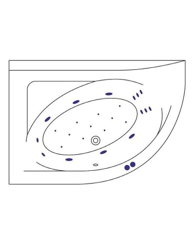 Акриловая ванна Excellent Aquarella 150x100 L WAEX.ARL15.ULTRA.BR с гидромассажем