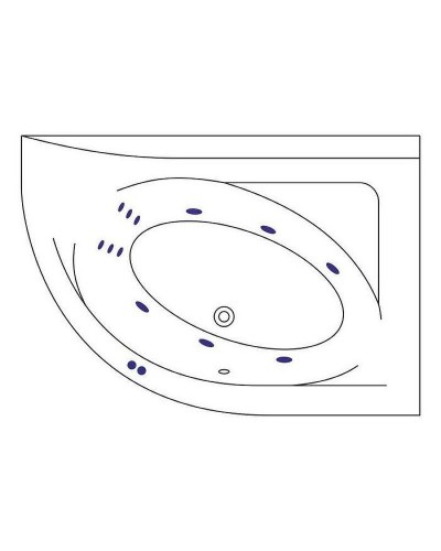 Акриловая ванна Excellent Aquarella 150x100 R WAEX.ARP15.LINE.GL с гидромассажем