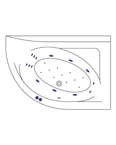 Акриловая ванна Excellent Aquarella 150x100 R WAEX.ARP15.ULTRA.GL с гидромассажем