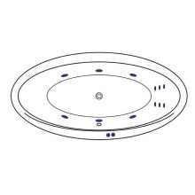 Акриловая ванна Excellent Lumina 190x95 WAEX.LUM19.LINE.GL с гидромассажем