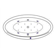 Акриловая ванна Excellent Lumina 190x95 WAEX.LUM19.RELAX.GL с гидромассажем