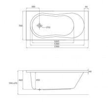 Акриловая ванна 150х70 см Cersanit Nike WP-NIKEx150