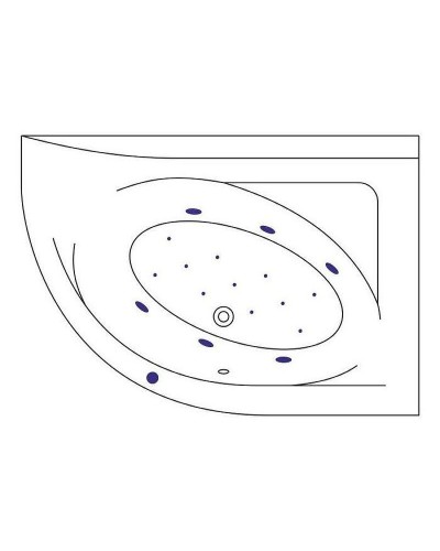 Акриловая ванна Excellent Aquarella 170x110 R WAEX.ARP17.RELAX.BR с гидромассажем