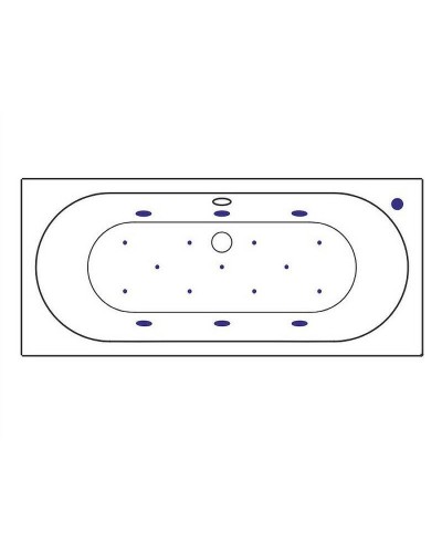 Акриловая ванна Excellent Oceana Slim 180x80 WAEX.OCE18S.RELAX.BR с гидромассажем