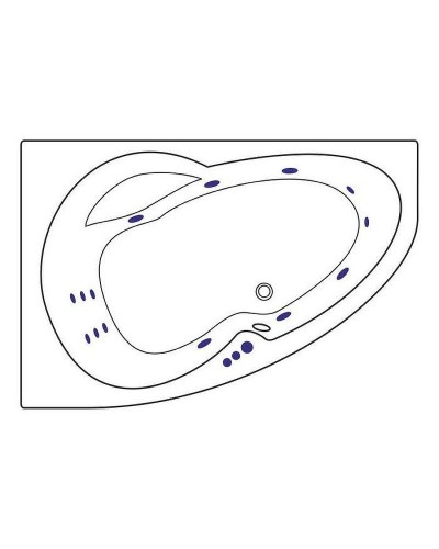 Акриловая ванна Excellent Newa 160x95 L WAEX.NEL16.SMART.GL с гидромассажем