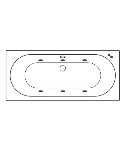 Акриловая ванна Excellent Oceana Slim 180x80 WAEX.OCE18S.SOFT.BR с гидромассажем