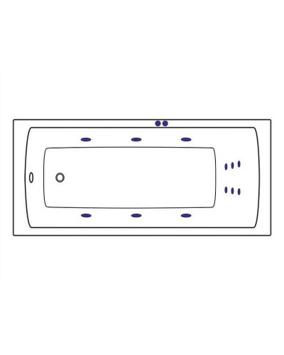 Акриловая ванна Excellent Aquaria 170x75 WAEX.AQU17.LINE.GL с гидромассажем