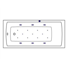 Акриловая ванна Excellent Aquaria 170x75 WAEX.AQU17.RELAX.GL с гидромассажем