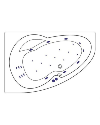 Акриловая ванна Excellent Newa 160x95 L WAEX.NEL16.ULTRA.BR с гидромассажем