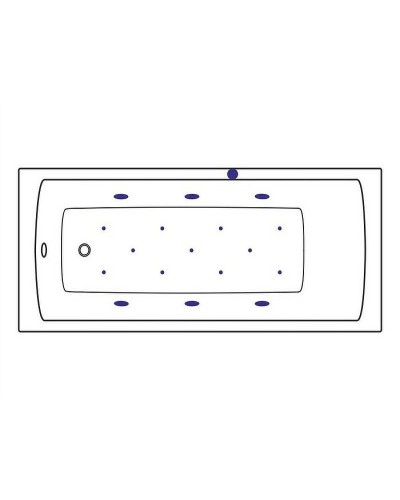 Акриловая ванна Excellent Aquaria 170x75 WAEX.AQU17.RELAX.BR с гидромассажем