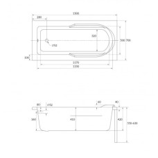 Акриловая ванна 150х70 см Cersanit Santana WP-SANTANAx150