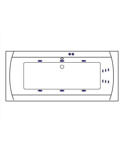 Акриловая ванна Excellent Aquaria Lux 180x80 WAEX.AQU18.LINE.GL с гидромассажем
