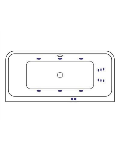 Акриловая ванна Excellent Arana 180x85 WAEX.ARA18.LINE.GL с гидромассажем