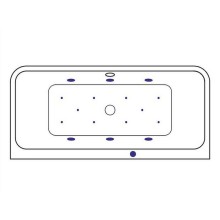 Акриловая ванна Excellent Arana 180x85 WAEX.ARA18.RELAX.GL с гидромассажем