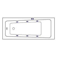 Акриловая ванна Excellent Ava 160x70 WAEX.AVA16.SOFT.BR с гидромассажем