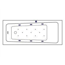 Акриловая ванна Excellent Ava 170x70 WAEX.AVA17.RELAX.GL с гидромассажем