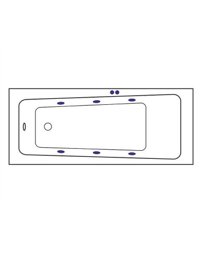 Акриловая ванна Excellent Ava 170x70 WAEX.AVA17.SOFT.GL с гидромассажем