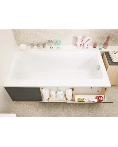 Акриловая ванна 170х80 см L Cersanit Smart WP-SMARTx170-L