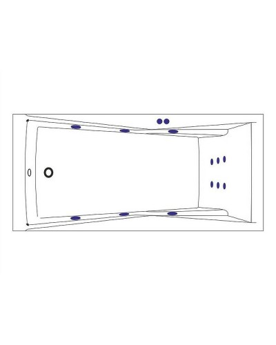 Акриловая ванна Excellent Palace 170x75 WAEX.PAL17.LINE.BR с гидромассажем