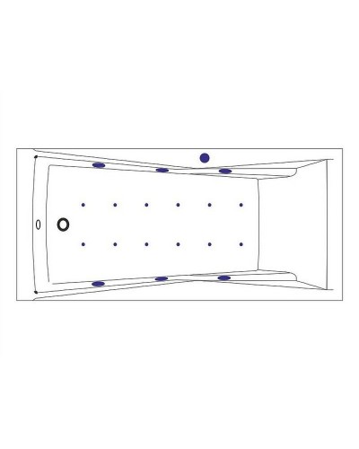 Акриловая ванна Excellent Palace 170x75 WAEX.PAL17.RELAX.BR с гидромассажем