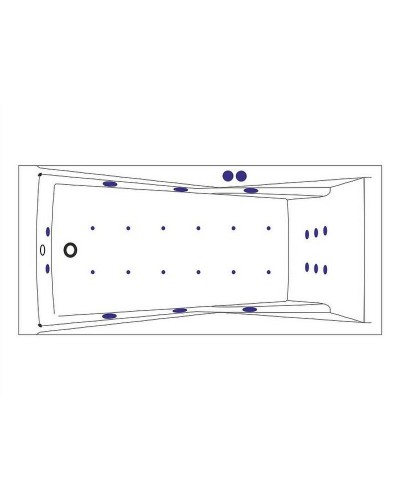 Акриловая ванна Excellent Palace 180x80 WAEX.PAL18.ULTRA.GL с гидромассажем