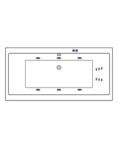 Акриловая ванна Excellent Pryzmat 160x75 WAEX.PRY16.LINE.GL с гидромассажем