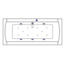 Акриловая ванна Excellent Aquaria Lux 180x80 WAEX.AQU18.RELAX.BR с гидромассажем